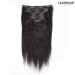 Lacer 10 Yaki Clip in Hair Extensions 120G 7 Pieces 10 Inch - Natural Black Remy Human Hair for Fashion Black Women with Relaxed Hair - Buy Online on GoSupps.com