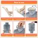 Hot Water Bottle with Cover 2L Large Capacity Premium Natural Rubber Hot Water Bag Soft Fleece Cover - Helps Provide Warmth and Pain Relief Great Gift Ideal for Parents Children 1Pcs Grey 1 - Buy Online on GoSupps.com