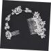 DOITOOL Hair Comb Floral Rhinestone Hair Pin Bride Wedding Headgear - Buy Online on GoSupps.com