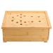 Foot moxibustion box bamboo strong ventilation holes. 6 slots drawer design carbonized treatment