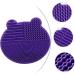DOITOOL 2 1 Makeup Brush Cleaning Pad Cosmetic Brush Cleaning Mat Silicone Makeup Brush Cleaner Mat Silicone Brush Cleaner Brush Scrubber Mat 2 in Drying Rack Portable Purple Silica Gel 11X10cm Purple - Buy Online on GoSupps.com