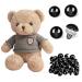 120 Pcs 20-24mm Large Safety Eyes Black Plastic Eyes for Big Stuffed Crochet Animal Crafts Doll Making