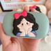 FLYRANGOOV Sweet Cartoon Princess Contact Lens Etui - 4-Part Portable Storage Box for Travel - Beautiful Cream-Colored Design with Bell Motif - Buy Online on GoSupps.com