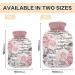 Premium 1L Heat Bottle Durable Warm-Up Bag for Pain Relief & Heating Therapy | Grunge Striped Pink Floral Design - Buy Online on GoSupps.com