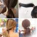 10 Piece Spiral Telephone Cable Hair Ties | Elastic Coil Hair Bands in 5 Colors | Traceless Stretchy Hair Rings for All Hair Types - Black - Buy Online on GoSupps.com