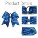 Oaoleer 7 Large Glitter Cheer Hair Bows - 6PCS Ponytail Holder Elastic Bands for Teen Girls College Sports - Handmade Royal Blue Cheerleader Bows Hair Ties - Buy Online on GoSupps.com