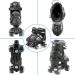 SZHZS Kids Roller Skates | Adjustable for Youth and Adults | All Light up Wheels | Black&White - Medium - Buy Online on GoSupps.com