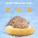 Jognee Pillow for Cats | Soft Fluffy Pet Calming Toy | Catnip Pillow Catnip Plush Toy | U-Shaped Pillow for Sleeping Resting Playing (Yellow) - Buy Online on GoSupps.com