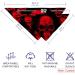 Dog Hooks with Red Skull Pattern | Triangular Cloth Bibs for Small Medium & Large Pets | 2-Piece Multi-Colored Set - Buy Online on GoSupps.com