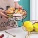 Fruit Basket Fruit Bowl Hollow Design Metal Fruit Bowl Fruit Plate with Marblel Battom and Foot Base Decorative Fruit Basket Kitchen Organizers and Storage (Color : A Size : 27 * 14cm) - Buy Online on GoSupps.com