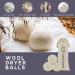 Wool Dryer Balls - 3 Pack | Natural Fabric Softener 100% Organic Reusable Anti-Static Baby Safe Hypoallergenic - Includes Lincove Storage Bag - Buy Online on GoSupps.com
