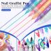 NICOLE DIARY Nail Art Graffiti Pen Set - 12 Colors Acrylic Paint Fine Tip Pens for 3D Nail Art, Line Drawing, Dotting - DIY Manicure Kit - Buy Online on GoSupps.com