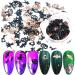 Nail Art Sequins Halloween Nail Glitter Decals Day of the Dead DIY Manicure Decor Black - Buy Online on GoSupps.com