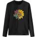 tsaChick Women's Oversized Sweatshirt Black 105 S - Clearance Autumn Winter Sunflower Hoodie - Buy Online on GoSupps.com