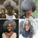Smoky Gray Short Afro Wig for Black Women - Unisex Large Bouncy Kinky Curly Synthetic Wig - Buy Online on GoSupps.com