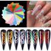 Butterfly Reflections Nail Stickers - 16 Sheets Holographic Butterfly Wings Nail Art Decals 3D Vinyls Nail Stencil for Nails Manicure Tape Adhesive Foils DIY Decoration - Buy Online on GoSupps.com
