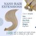 RUNATURE Nano Human Hair Extensions Blonde Highlight 14 Inch 50g - Real Human Hair Nano Beads Ring Extensions - #16P22 Blonde - Buy Online on GoSupps.com