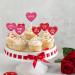 Whaline 60Pcs Valentine's Day Cupcake Topper Conversation Heart Cupcake Picks Red Pink Love Heart Sayings Food Picks for Wedding Engagement Cake Decoration 12 Designs - Buy Online on GoSupps.com