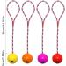 Wurfball Dog Toy - 4-Piece Natural Rubber Ball Set with Rope | Soft & Elastic Balls for Large & Small Dogs - Random Colors - Buy Online on GoSupps.com