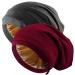 Silk Satin Bonnet Hair Wrap for Sleeping, 2 Pcs Adjustable Silk Bonnets for Women Men Sleep Cap Silk Lined Slouchy with Adjustable Strap Curly Hair Head Scarf Night Caps Large Black+red