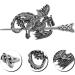 Baluue Vintage Silver Celtics Hair Slide Hairpin Dragon Knot Hair Stick Vintage Hair Chopstick Barrettes Antique Viking Bronze Hair Pin for Hair Accessory - Buy Online on GoSupps.com