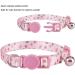 YUDOTE Cat Collars Pack of 2 Colorful Printed Basic Strong Girls Cat Collar Quick Release with Removeable Bell Pink Purple 19-28cm (Pakc of 2) Pink+Purple - Buy Online on GoSupps.com