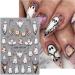 5D Halloween Nail Stickers 4 Sheets 5D Self-Adhesive Embossed Nail Decal Ghost Nail Art Decoration Design Supplies - Buy Online on GoSupps.com