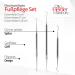 Otto Herder 3-Part Feusspflege Instruments Set - 2 Corner Lifters (17cm & 12.8cm) & Curved/Straight Corner File (15cm) for Optimal Foot Care - International Shipping Available - Buy Online on GoSupps.com