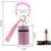 Stylish Pink Leather Lipstick Case Keychain | Travel Lip Gloss Organizer & Makeup Storage for Purse - Buy Online on GoSupps.com