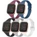 5 Pack Slim Bands Compatible with Fitbit Versa 2 Bands/Fitbit Versa/Versa Lite/Versa SE, Soft Silicone Replacement Wristband for Fitbit Versa Smart Watch Women Men (Small, Black/Gray/White/Wine Red/Navy Blue) Black/Gray/Wh…