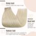 Fshine Platinum Blonde Clip-In Hair Extensions - 35cm 120g Real Remy Hair 7 PCS Smooth & Straight #60 - Buy Online on GoSupps.com