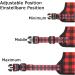 Premium Heele Dog Crockery & No-Pull Harness - Adjustable Reflective Harness for Medium Dogs | Soft Breathable Padded Handle - Black-Red Checkered - Buy Online on GoSupps.com