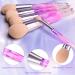 DUAIU 15 Piece Makeup Brush Set - Premium Synthetic Bristles & Crystal Handles - Pink Kabuki Foundation Brush for Flawless Makeup Application - Buy Online on GoSupps.com