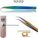 Rainbow Stainless Steel CT Eyelash Tweezers for Extensions - Fine Curved Isolation Tool - Buy Online on GoSupps.com