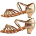 Comfortable Gold Latino Dance Shoes for Girls - PU Soft 4cm Heel Size 35 EU | International Shipping Available - Buy Online on GoSupps.com