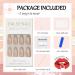 Nude Pink Gradient Stiletto False Nails - 24Pcs Short French Press on Nails with Nail Glue for Women - Oval Glossy Fake Nails for Nail Art - Buy Online on GoSupps.com