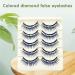Romoty Self-adhesive Rhinestone False Eyelashes - Long, Thick, Curly 3D Multi-color Fake Eyelashes - 5 Pairs - Buy Online on GoSupps.com