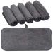 KinHwa 6 Pack Microfibre Face Cloth Flannel Makeup Remover Cloth 15x30 Cm Washable Ultra Soft Cleansing Cloths for Eye Face Dark-grey Darkgrey 6 Count (Pack of 1)