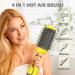 Buy Dual Voltage Hair Dryer Brush - Wizchark Hot Air Brush for European Travel | 110v-240v | Negative Ion Straightening & Curling - Buy Online on GoSupps.com