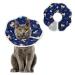 Amabro Small Cat Cone Collar Soft Kitten Recovery Cone Adjustable Protective Pet Cone Collar Fasteners Collars Kitten Wounds Not Block Vision Dogs Puppies(M Size)