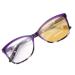 FEISEDY Square Progressive Multifocus Blue Light Blocking Anti-fatigue Reading Glasses B2690 Purple 1.5 x