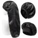 Awegeo 3 Large Single-Layer Nightcaps Silk and Satin for Women and Bonnet for Long Hair and Black Hats for Girls