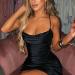 Shop Hanxiulin Women's Mini Dress - V Neck Long-Sleeved Corset Sequin Party Dress in Black | Perfect for Business & Evening Events - Buy Online on GoSupps.com