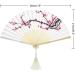 2-Piece Folding Bamboo Hand Fans with Tassel - White Cherry - Perfect for Gifts & Wall Decoration | Traditional Women's Handheld Fans - Buy Online on GoSupps.com