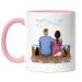 Kiddle design couple with cat cup pink personalized cat owner gift cat lovers couple cat cat mom dad cat mom katzenpapa