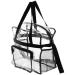 Jucoan 2 Pack Clear Stadium Tote Bag with Zipper Closure - Large Capacity, Mesh Pockets - Ideal for Work, Concerts, Sports, Gym - Stadium Approved - Buy Online on GoSupps.com