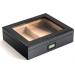 Cigar Boxs Cigar Case Cigar Box Cigar Humidor Holds 20 Cigars Handmade Cigar Boxes Desktop Cigar Storage with Hygrometer and Humidifier Cedivider Glasstop - Buy Online on GoSupps.com