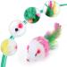 ueslwser 20 Pcs Mice & AnimalToys Colorful Feather Interactive Cat Interactive Mouse Catnip Toys Assorted Randomly Colors for Cats and Kitten Indoor Play Cat Mice Toys Pack Interactive Catch Play - Buy Online on GoSupps.com