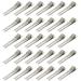 30 Pcs Hairdressing Double Prong Curl Clips 1.8" Curl Setting Section Hair Clips for Hair Bow Great Pin Curl Clip, Styling Clips for Hair Salon, Barber, Silver.