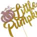 Little Pumpkin Cake Topper - Double Sided Pink and Gold Glitter Pumpkin Topper for Pink Fall Girl Baby Shower 1st Birthday Thanksgiving Party Decorations - Buy Online on GoSupps.com